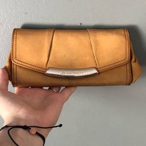 B. MAKOWSKY Tan/Cheetah Print Leather Wallet